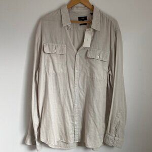NWT VINCE Men’s Shirt Cotton Casual Double Pocket M65901422 Size XL